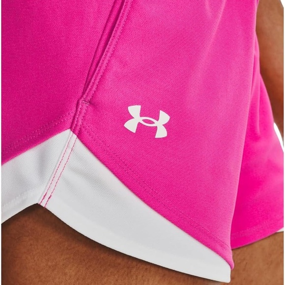 Under Armour Women's Pink Athletic Shorts SMALL - Picture 3 of 4
